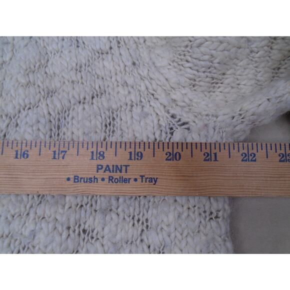 Womens J Jill Open Front Chunky Knit Sweater Cardigan Biege Wool Blend Size S - Picture 4 of 9